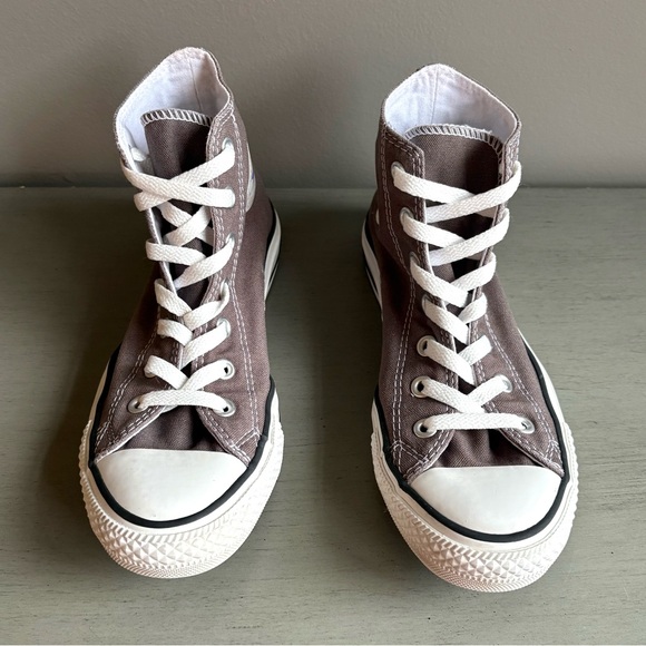 Converse All Star Chuck Taylor Gray High-Top Canvas Sneakers Women Sz 8 Retro - Picture 3 of 11